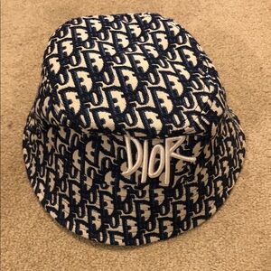 Dior Navy and Cream Monogram Bucket Hat